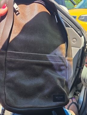 Jack Spade Brown Pebbled Leather Backpack
